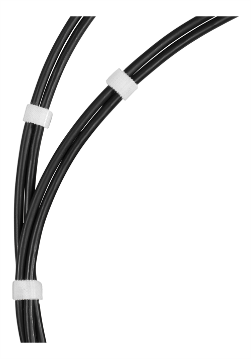 Deltaco Kardborrband, 5m, 10mm, vit - 2