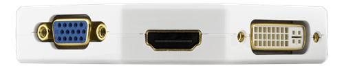 Deltaco, DisplayPort till DVI/HDMI/DisplayPort adapter, Ultra HD i 60Hz, 0,2m, vit - 2