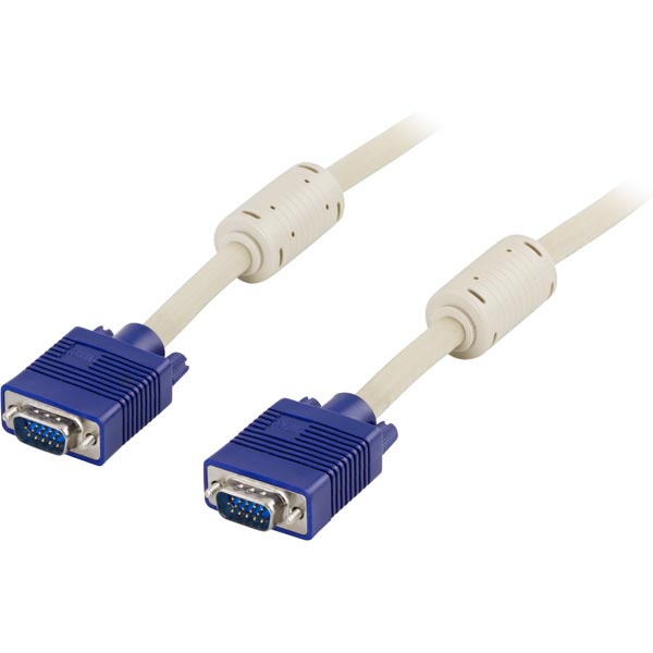 Deltaco, Monitorkabel RGB HD15ha-15ha, 1m
