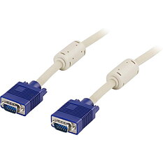 Deltaco, Monitorkabel RGB HD15ha-15ha, 1m