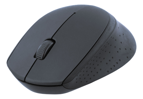 Deltaco trådlös optisk mus, 2,4GHz, 3 knappar med scroll, 1200 DPI, USB nano-mottagare, svart