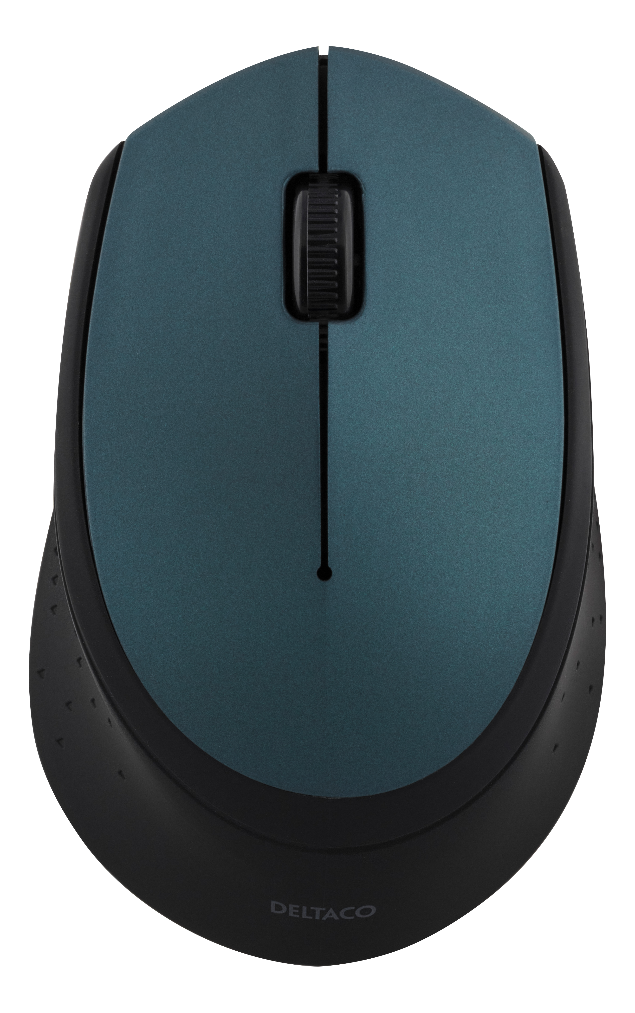 Deltaco trådlös optisk mus, 2,4GHz, 3 knappar med scroll, 1200 DPI, USB nano-mottagare, grön - 3