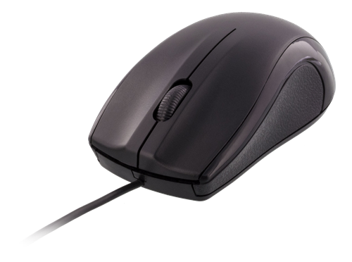 Deltaco trådad optisk mus, 3 knappar med scroll, 1200 DPI, USB 2.0, 1,2m kabel, svart