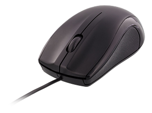 Deltaco trådad optisk mus, 3 knappar med scroll, 1200 DPI, USB 2.0, 1,2m kabel, svart