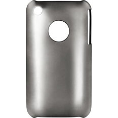 Plastskal till iPhone 3G/3Gs, transparent skärmskydd, rengöringsduk, kromad svart