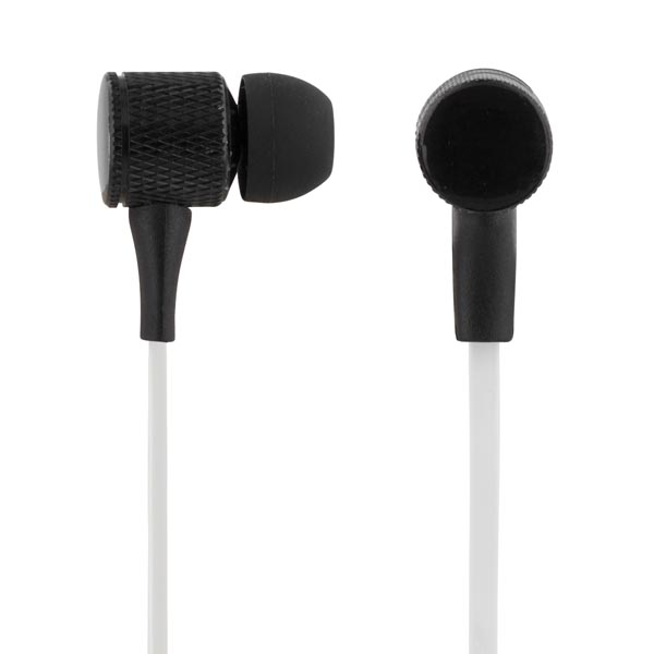 STREETZ in-ear med mikrofon, 3,5mm anslutning, svarsknapp, 1,2m, svart/vit