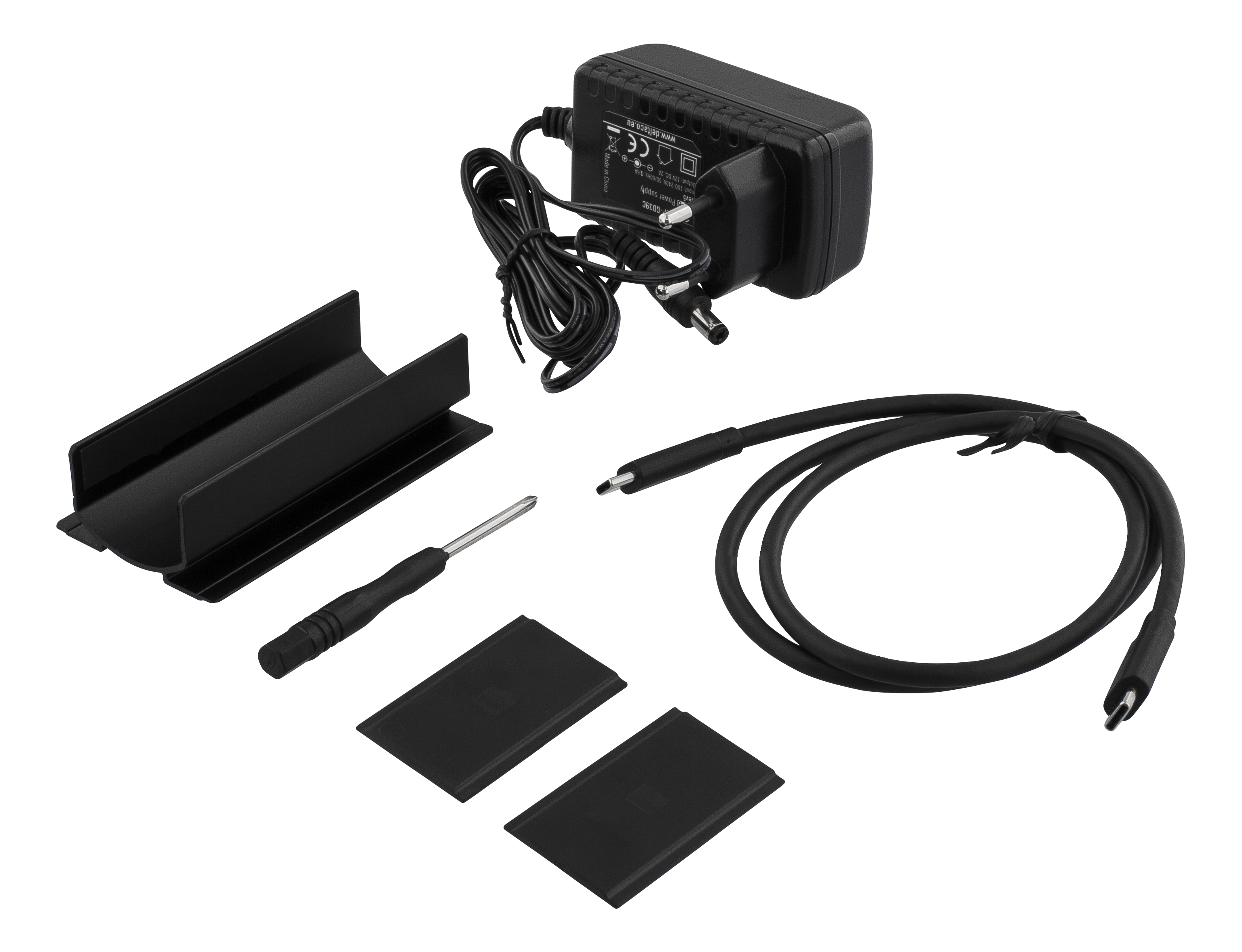 Deltaco externt kabinett för 1x3,5" SATA-hårddisk, USB-C, USB 3.1 Gen 2, SATA 6Gb/s, svart - 4