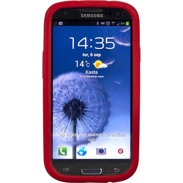 DELTACO sillikonskal till Samsung Galaxy S III(I9300), röd