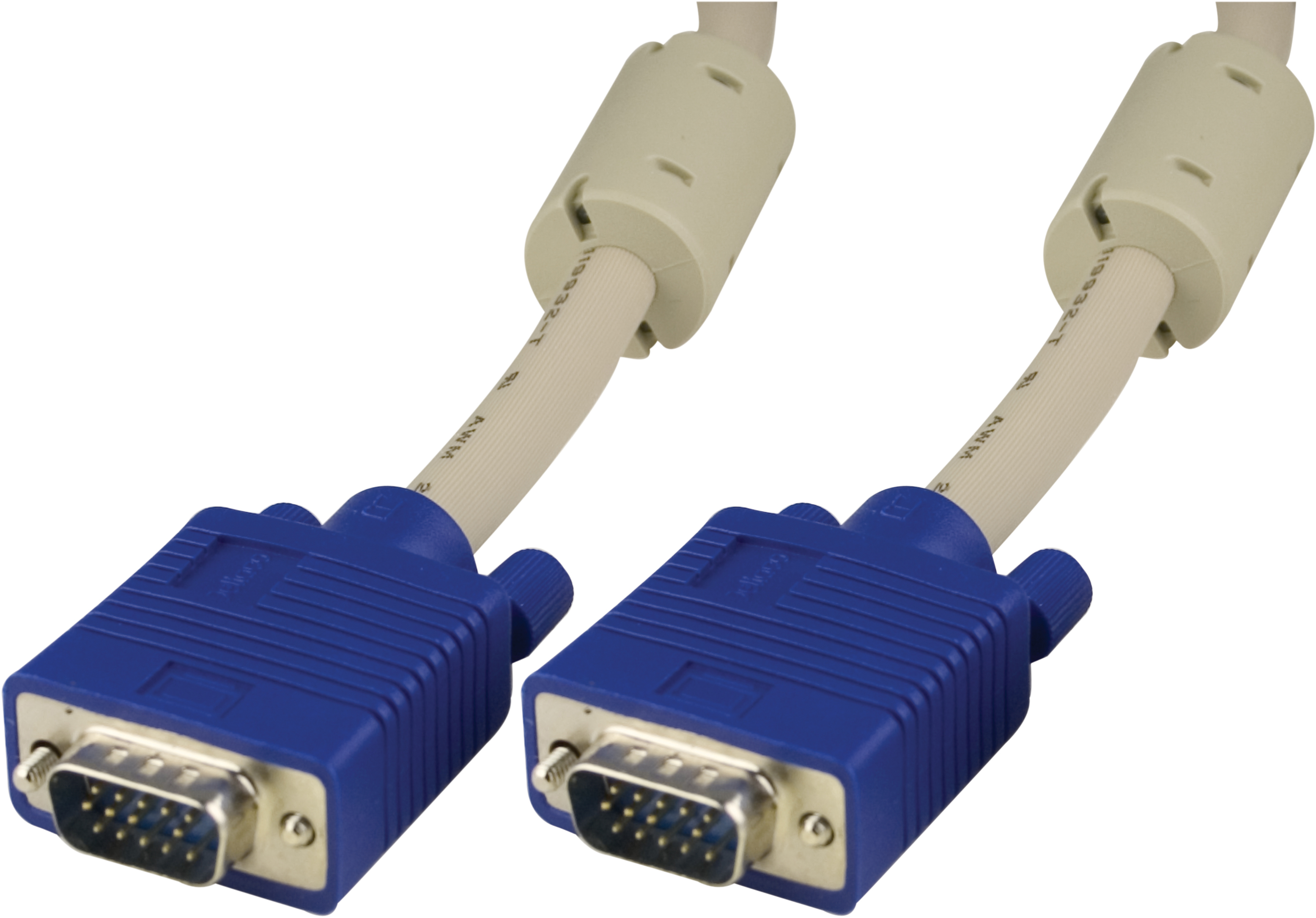 Deltaco, Monitorkabel RGB HD15 ha-ha 25m, utan pin 9, grå (RGB-8F)