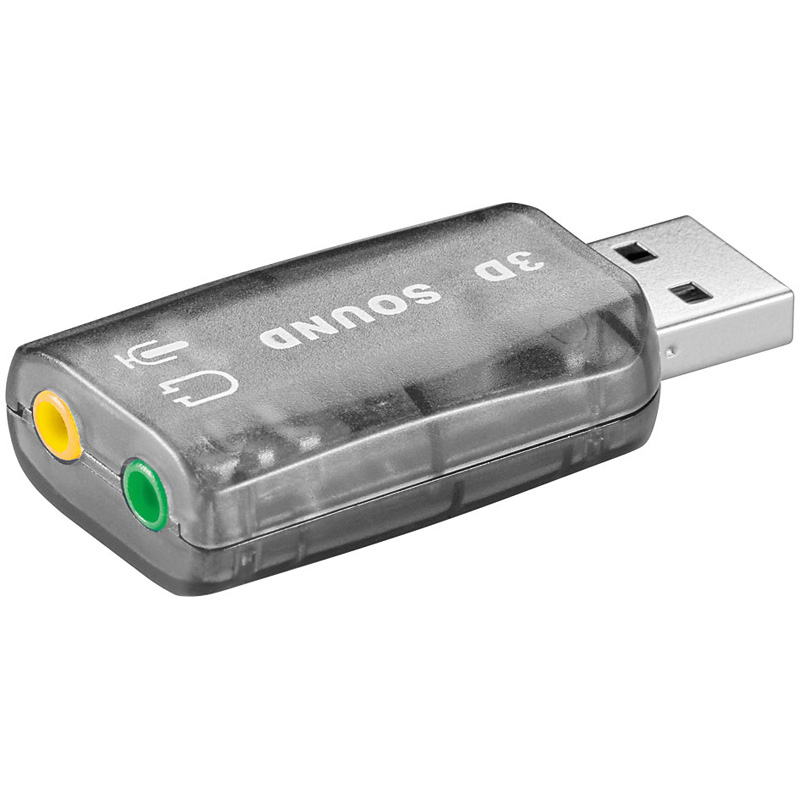 Goobay USB 2.0 ljudkort/ljudadapter/headset -adapter