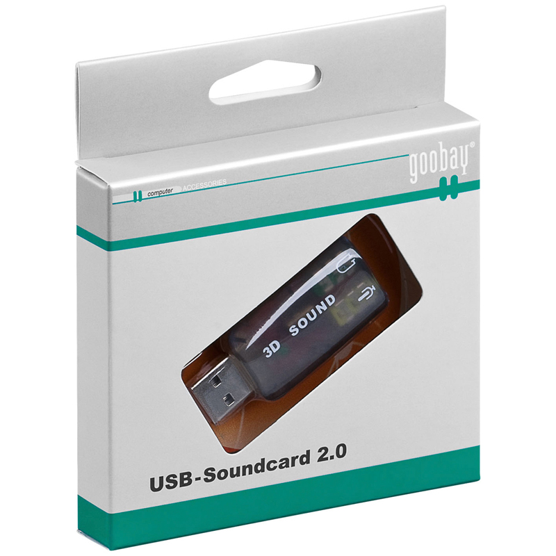 Goobay USB 2.0 ljudkort/ljudadapter/headset -adapter - 2