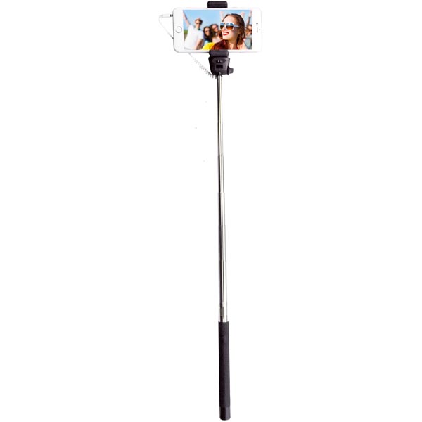 Ultron selfiestång med trådbunden slutare, 1,1m - 2