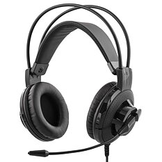 Deltaco spelheadset, sluten, volymkontroll