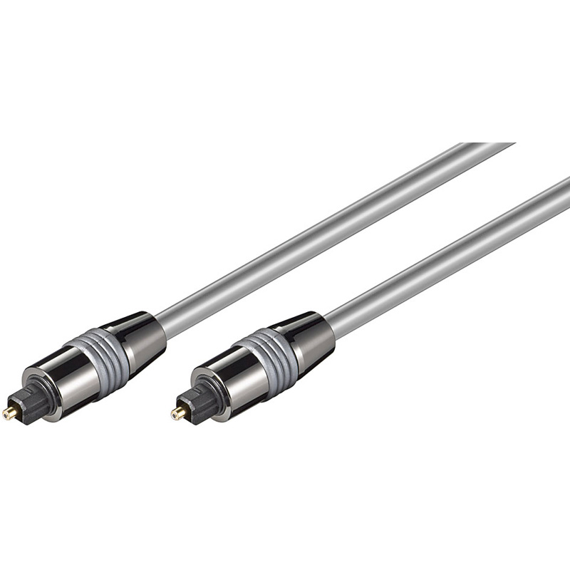 Goobay Digital fiberkabel audio, Toslink-Toslink ø 6.0 mm, 2m, grå