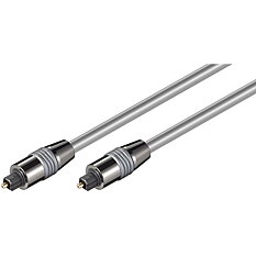 Goobay Digital fiberkabel audio, Toslink-Toslink ø 6.0 mm, 2m, grå