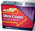 RiDATA färgade cd slim fodral, 10 pack