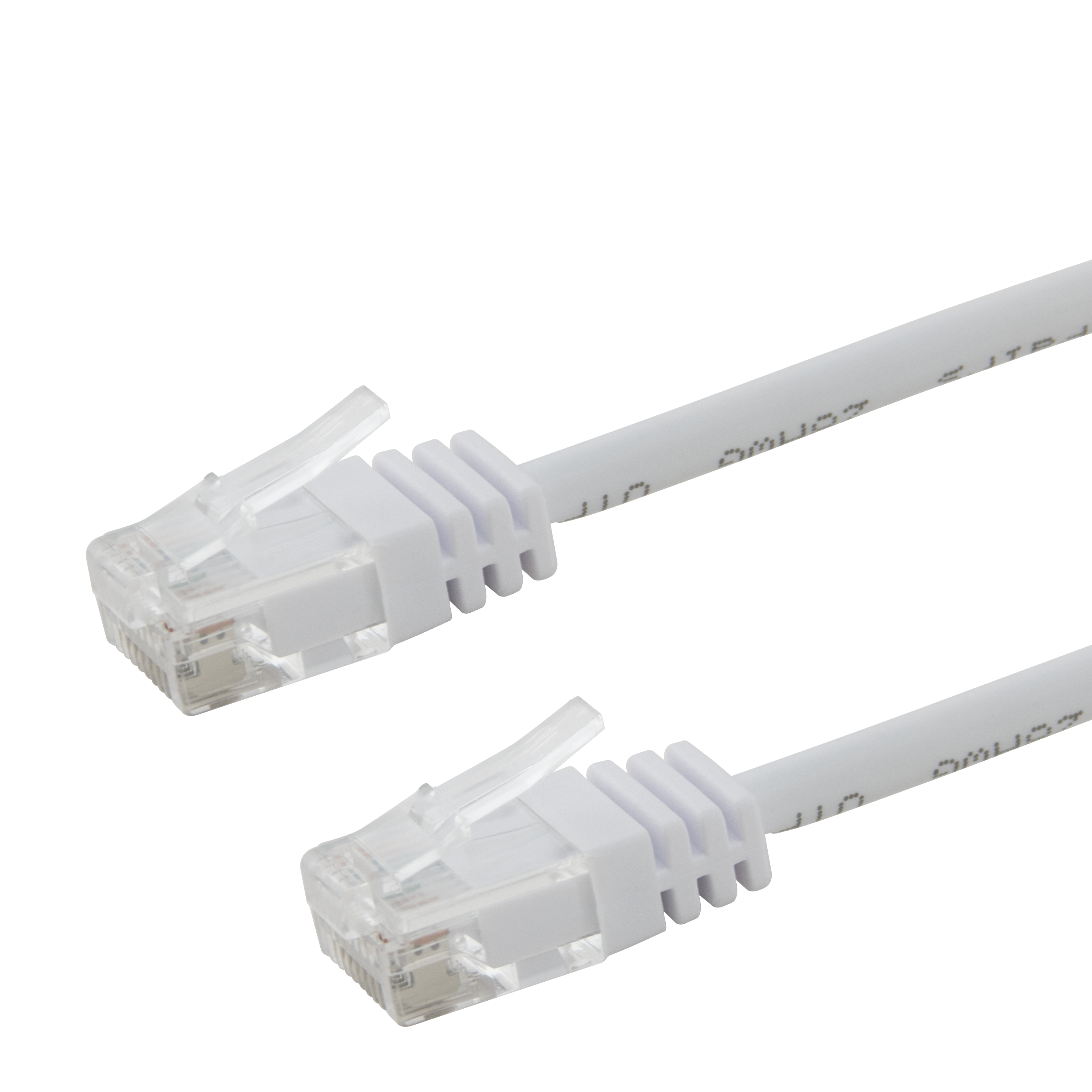 deltaco U/UTP Cat6 slim patchkabel, 1 m, vit, LSZH