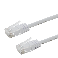 deltaco U/UTP Cat6 slim patchkabel, 1 m, vit, LSZH