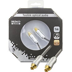 Deltaco Prime High End, optisk kabel för digitalt ljud, Toslink-Toslink, 1m