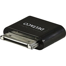Deltaco USB till Apple-adapter Typ Micro-B ho till dockkontakt ha, svart