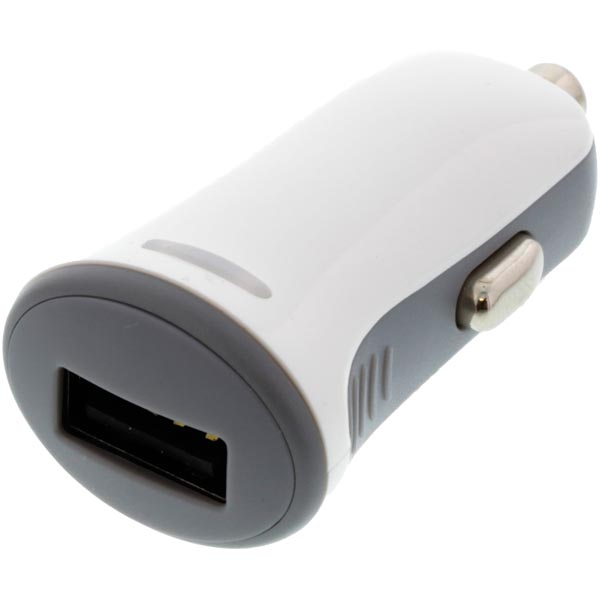 EPZI Billaddare - 2,4A, 1xUSB Typ A, 12V DC input, MFi, vit