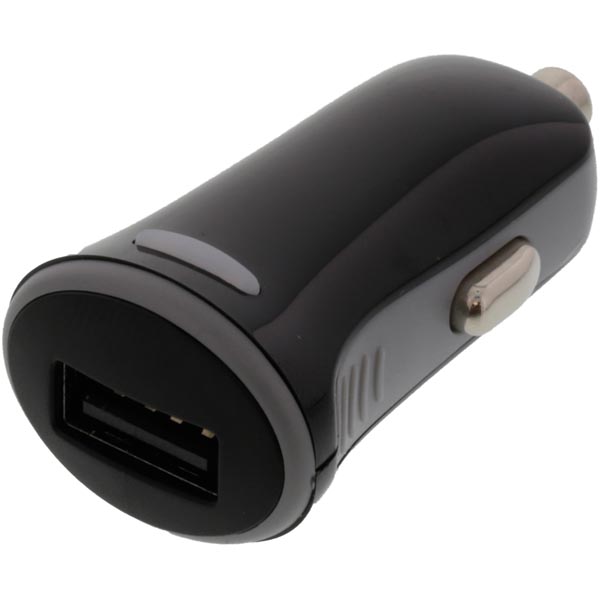 EPZI Billaddare - 2,4A, 1xUSB Typ A, 12V DC input, MFi, svart
