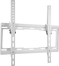 Deltaco väggfäste för TV/skärm, 32"-55", max 35 kg, tiltbart 14°, vit