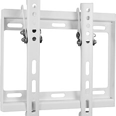 Deltaco väggfäste för TV/skärm, 23"-42", max 35 kg, tiltbart 14°, vit