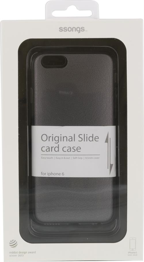 Original Slide Card case - 2 i 1 skal för iPhone 6, grå - 3