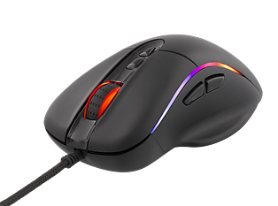 Deltaco Gaming optisk RGB mus, 11 LED-lägen, 1000 - 4000 DPI, 1,8m tygbeklädd USB-kabel