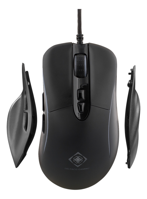 Deltaco Gaming optisk RGB mus, 11 LED-lägen, 1000 - 4000 DPI, 1,8m tygbeklädd USB-kabel - 3