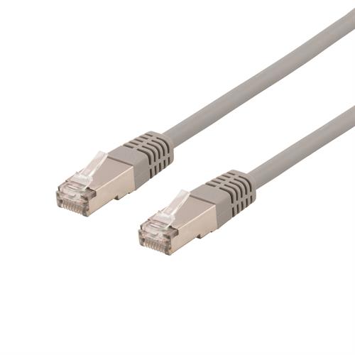 Deltaco U/FTP Cat6a patchkabel, 5m, grå