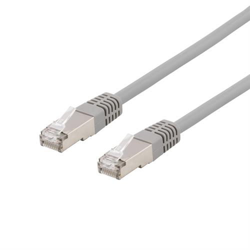 Deltaco U/FTP Cat6a patchkabel, 7m, grå