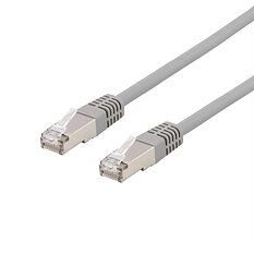 Deltaco U/FTP Cat6a patchkabel, 7m, grå