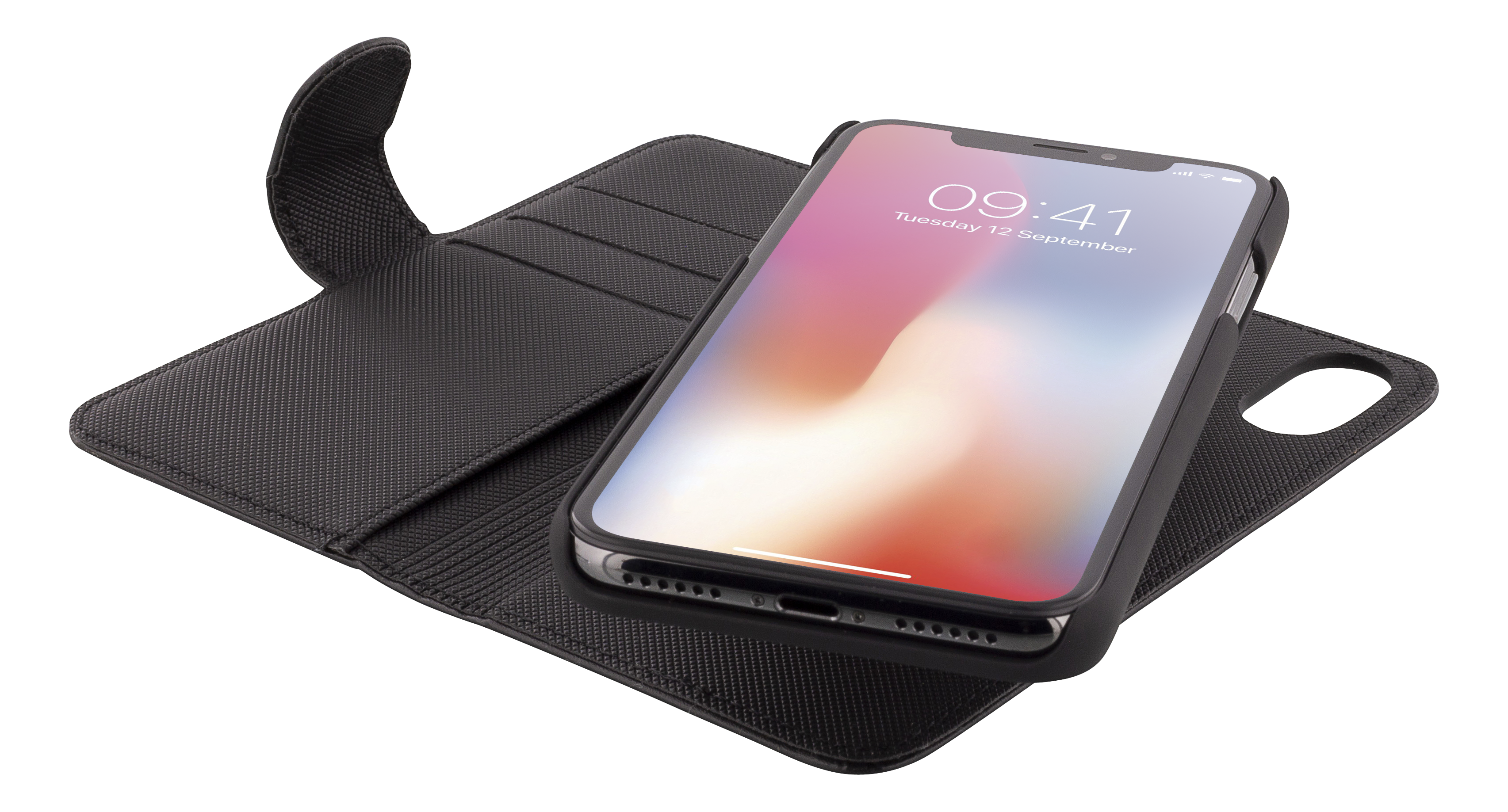 Deltaco plånboksfodral för iPhone Xs Max, med magnetskal, svart - 4