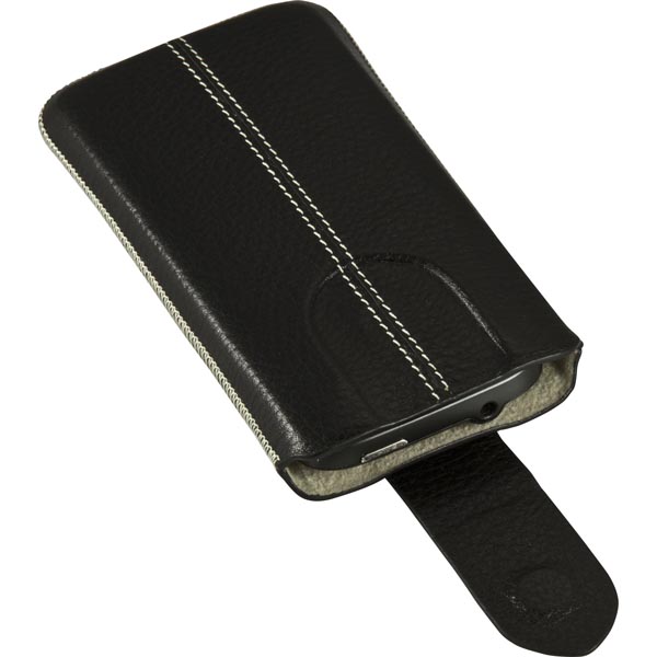 DELTACO  fodral av läder för Samsung Galaxy S II, svart - 3