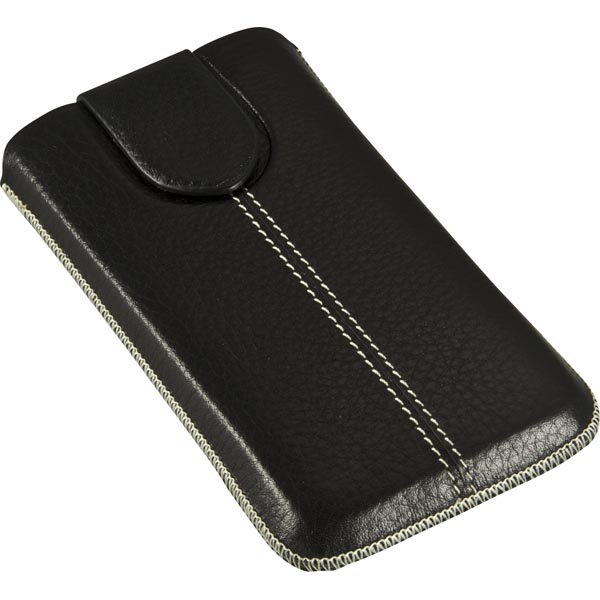 DELTACO  fodral av läder för Samsung Galaxy S II, svart