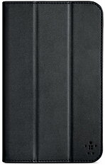 Belkin Tri-Fold fodral av polyuretan för Samsung Galaxy Tab 3 7.0, stöd funktion, svart