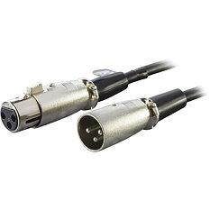 Deltaco XLR-ljudkabel, 3m, svart