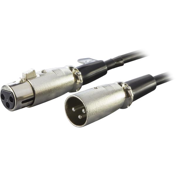 Deltaco XLR-ljudkabel, 2m, svart