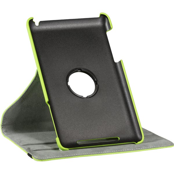 DELTACO läderfodral med roterande hållare för Nexus 7 (1:a gen), grön