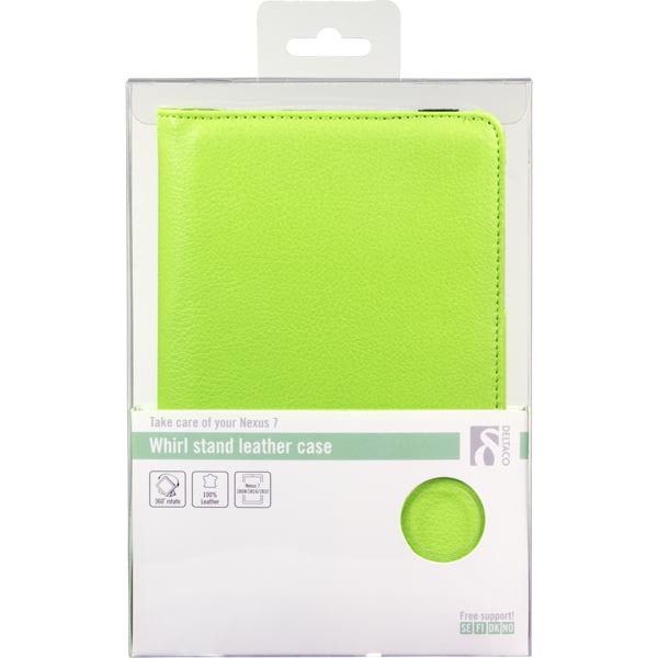 DELTACO läderfodral med roterande hållare för Nexus 7 (1:a gen), grön - 8