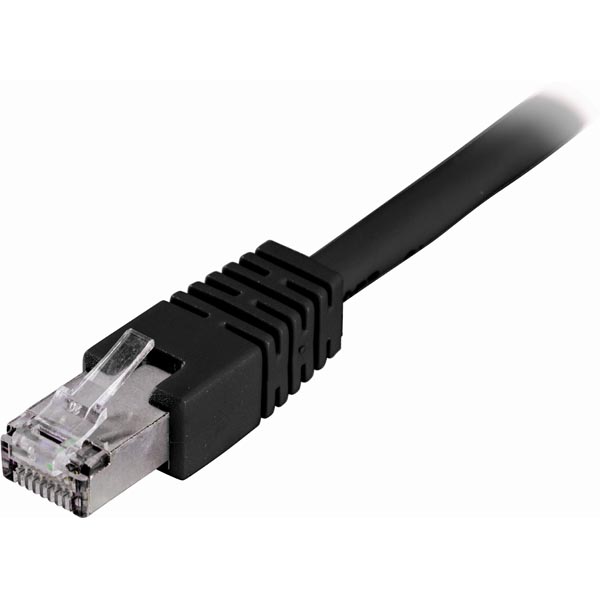 Deltaco F/UTP Cat6 patchkabel 1m, svart