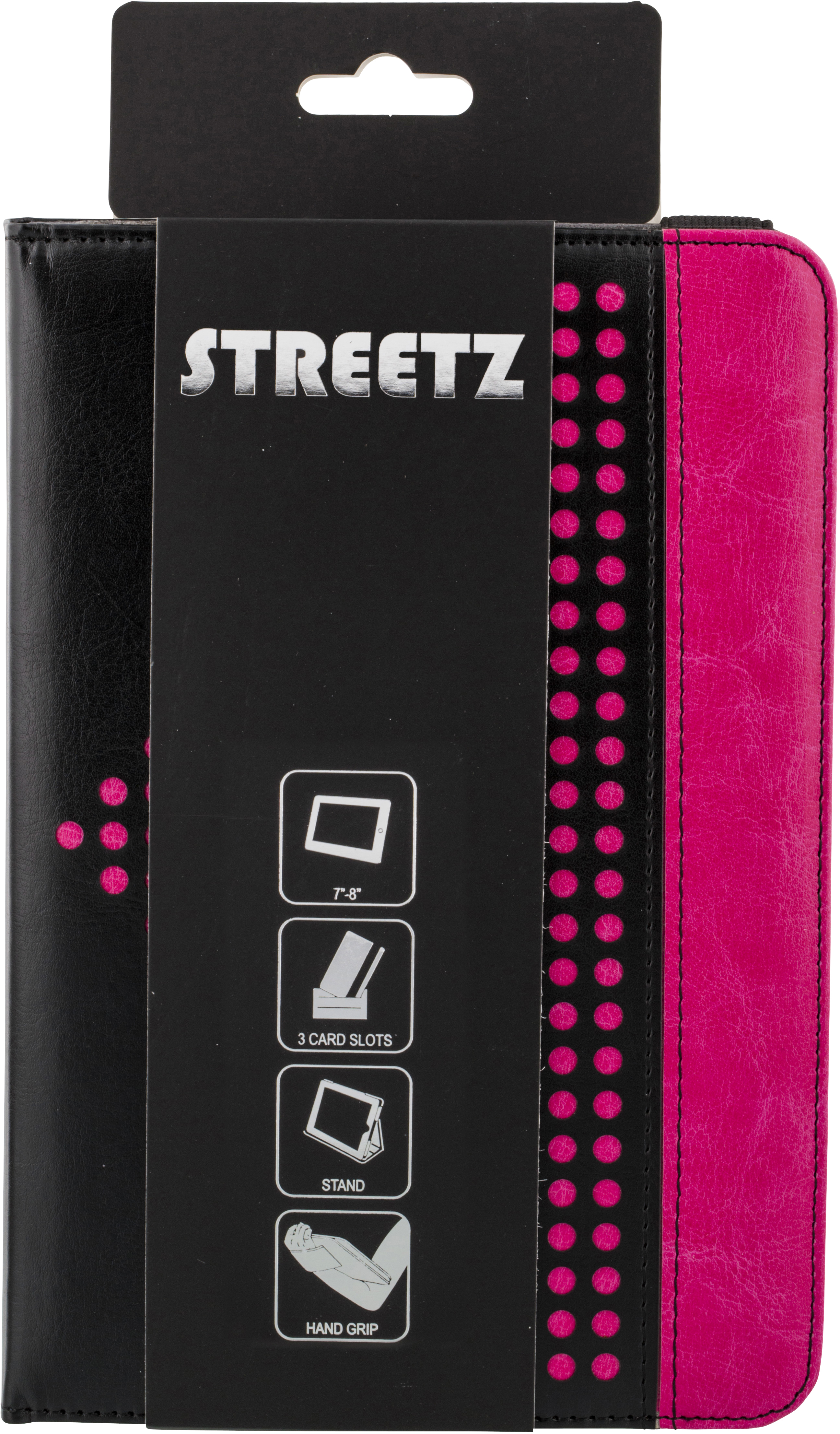 STREETZ universellt fodral för 7-8"-surfplattor, svart/rosa - 5