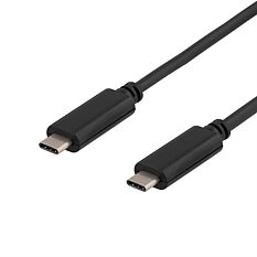 Deltaco  USB 3.1 kabel, Typ C - Typ C, 1m, svart