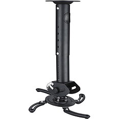 Deltaco takfäste för projektor, max 15kg, 302-402mm justerbar höjd, svart - Skadad förp.