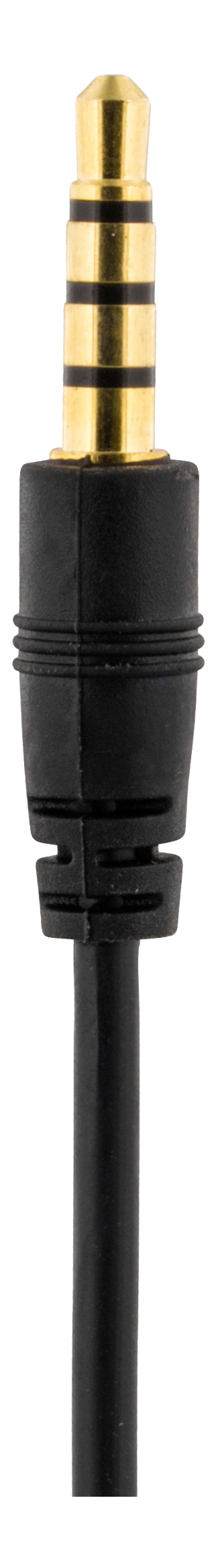 Deltaco Stereo Headset, on-ear, 1 x 3,5 mm kontakt, 1,8 m kabel, svart/röd - 3