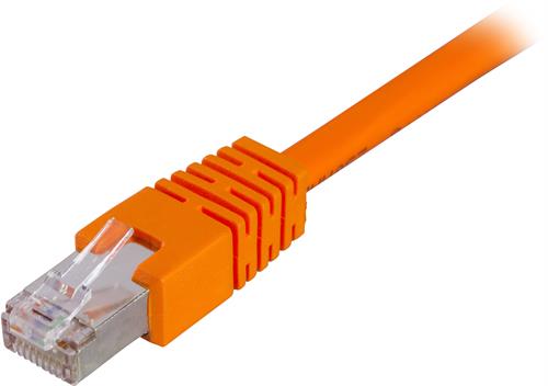 Deltaco F/UTP Cat6 patchkabel, 0,3m, orange