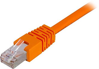 Deltaco F/UTP Cat6 patchkabel, 0,3m, orange