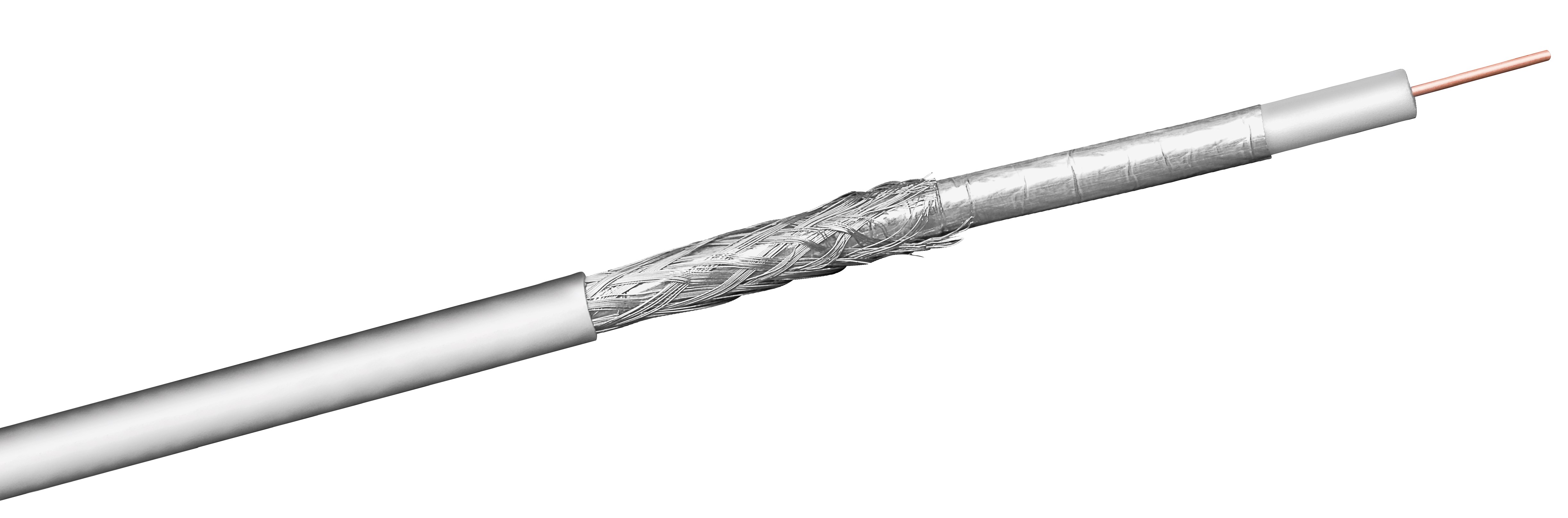 Goobay 100dB koaxialkabel, 25m, vit